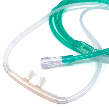 High Flow ComfortSoft Plus Adult Nasal Cannula with 14 Foot Green Tubing - DISCONTINUED