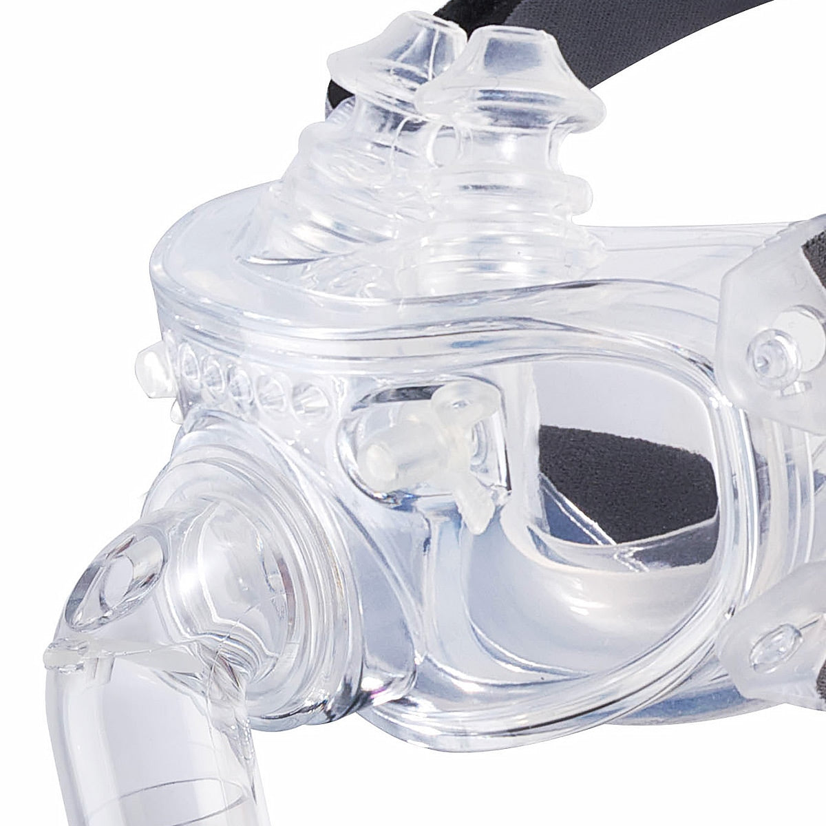 Hybrid Full Face Nasal Pillow CPAP/BiPAP Mask with Headgear