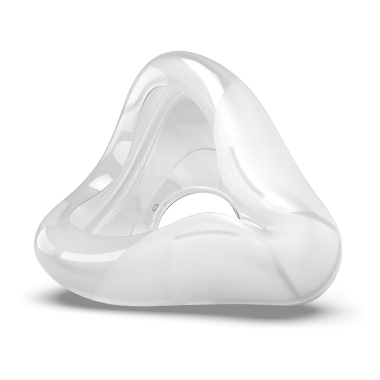 A clear, full face cushion designed for use with CPAP/BiLevel masks, specifically from the AirFit F20 series.