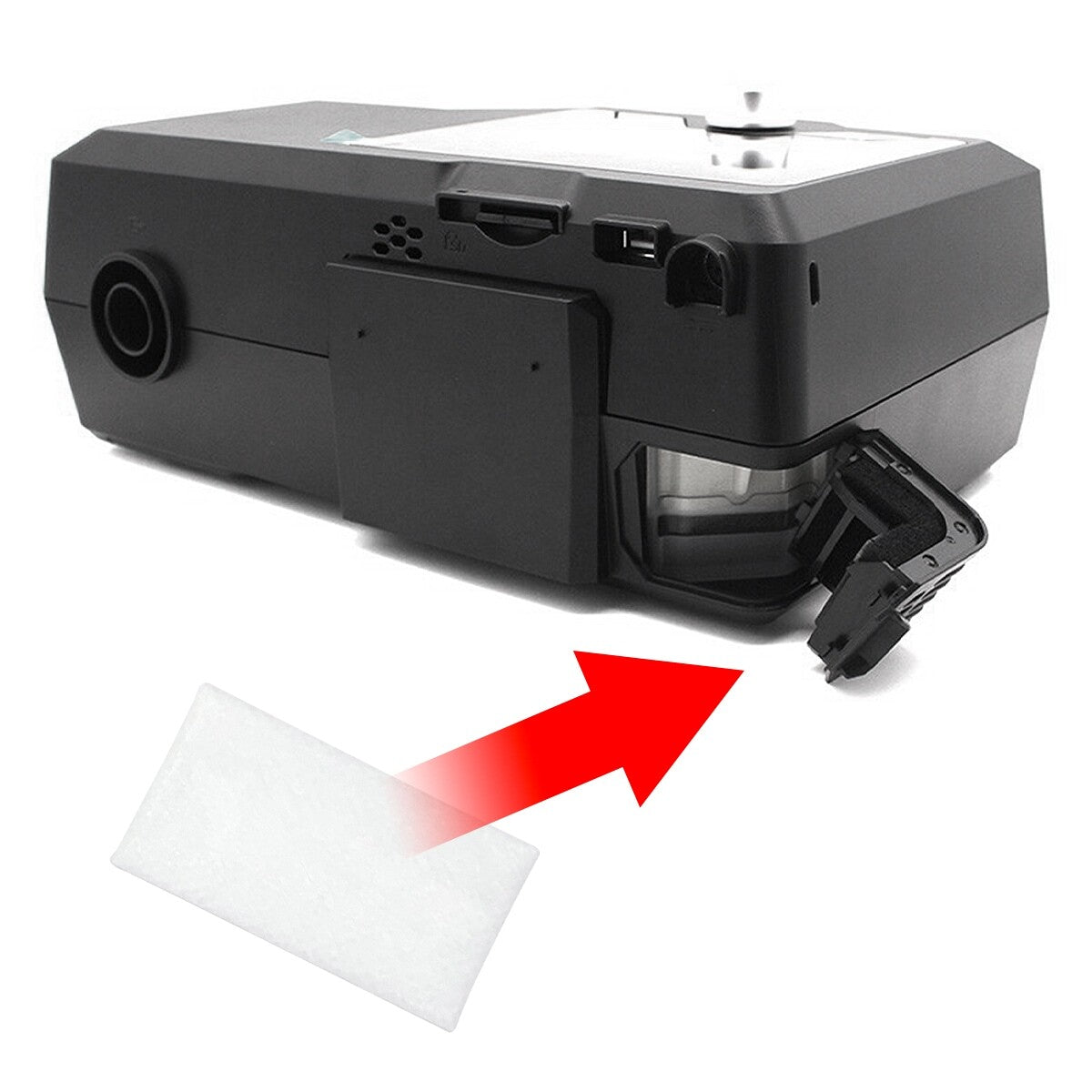 luna fine filter placement diagram with rear of machine