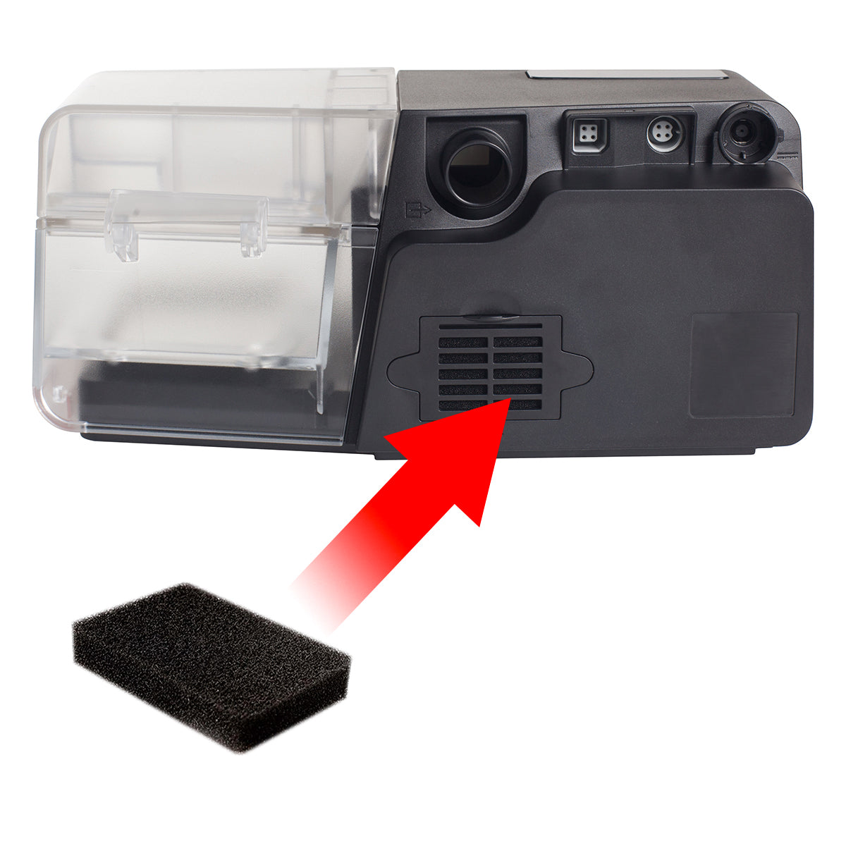 Luna G3 CPAP Machine Filter Insertion