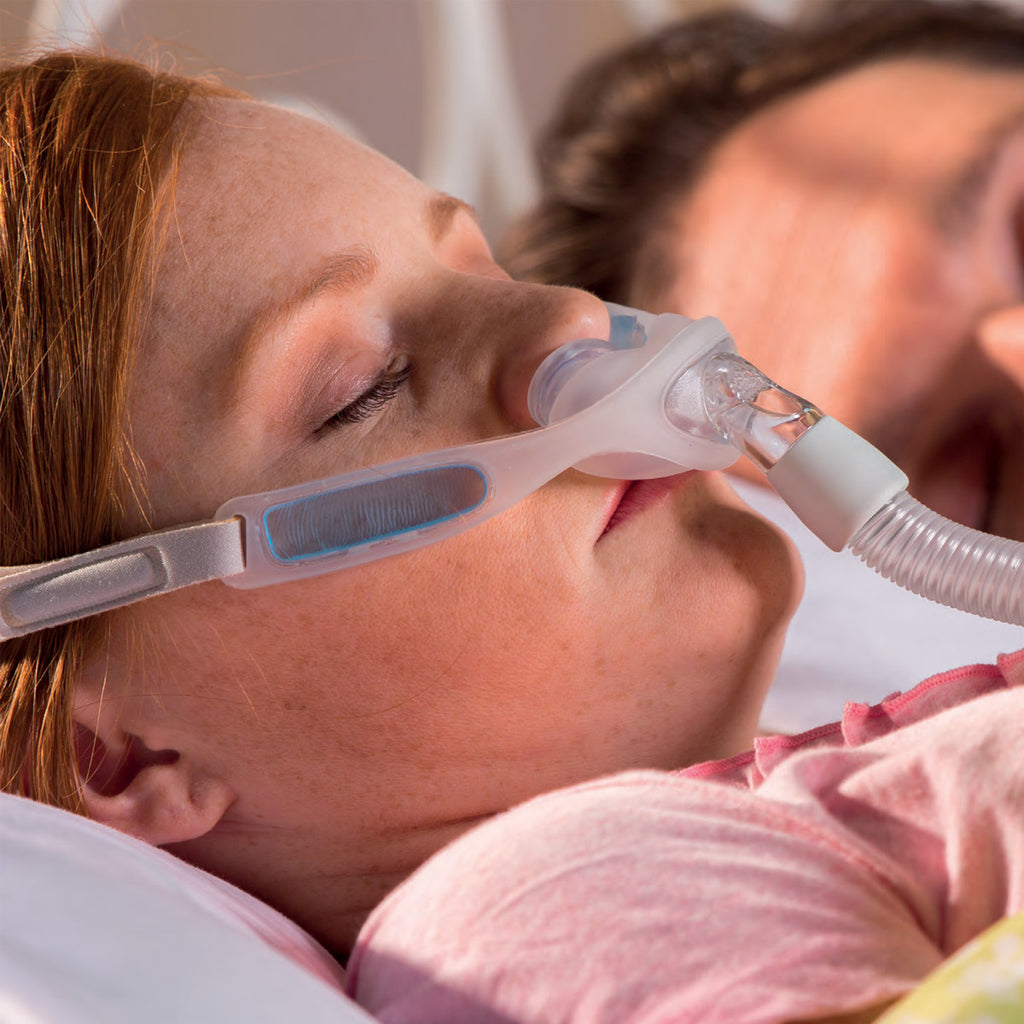 nuance pro bipap mask in use women