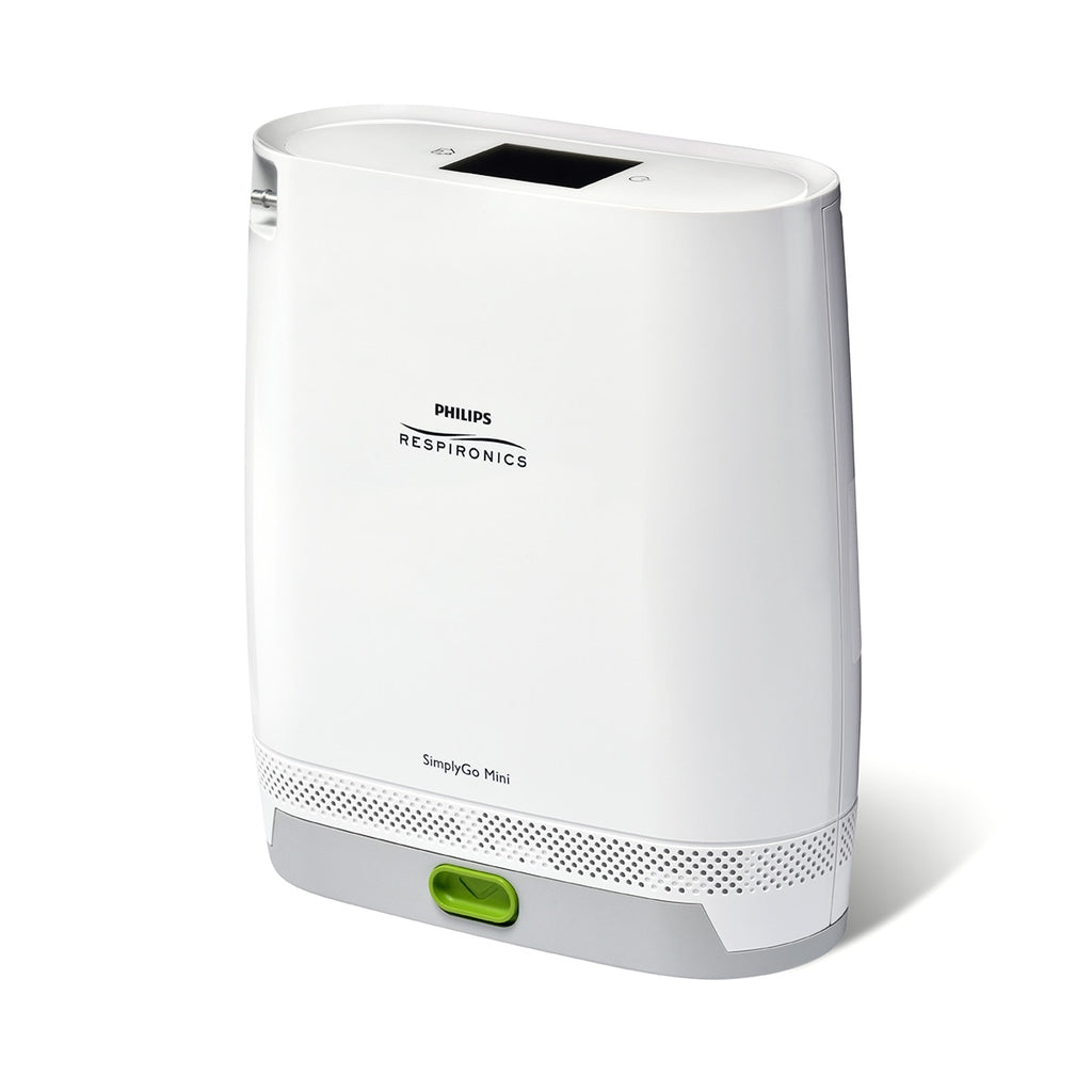 Philips Respironics SimplyGo Mini device on a white background