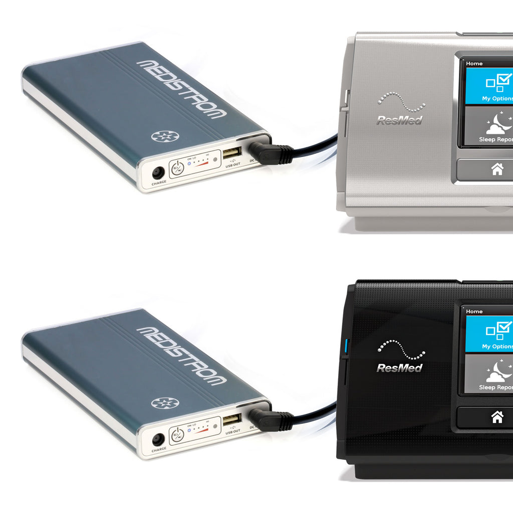 Pilot 24 Lite Batteries attached to a CPAP And BiPAP Machine  