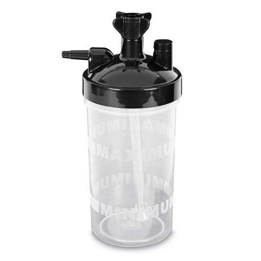 Salter 7600 Bubble Humidifier Bottle for Various Oxygen Concentrators (Black Lid with 6 PSI Safety Valve)