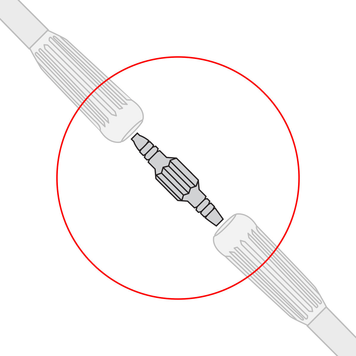 Green Male-to-Male Oxygen Tubing Connectors