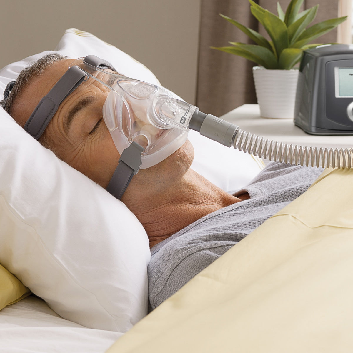 F&P Simplus Full Face CPAP/BiPAP Mask with Headgear (Includes Extra Cushion Free)