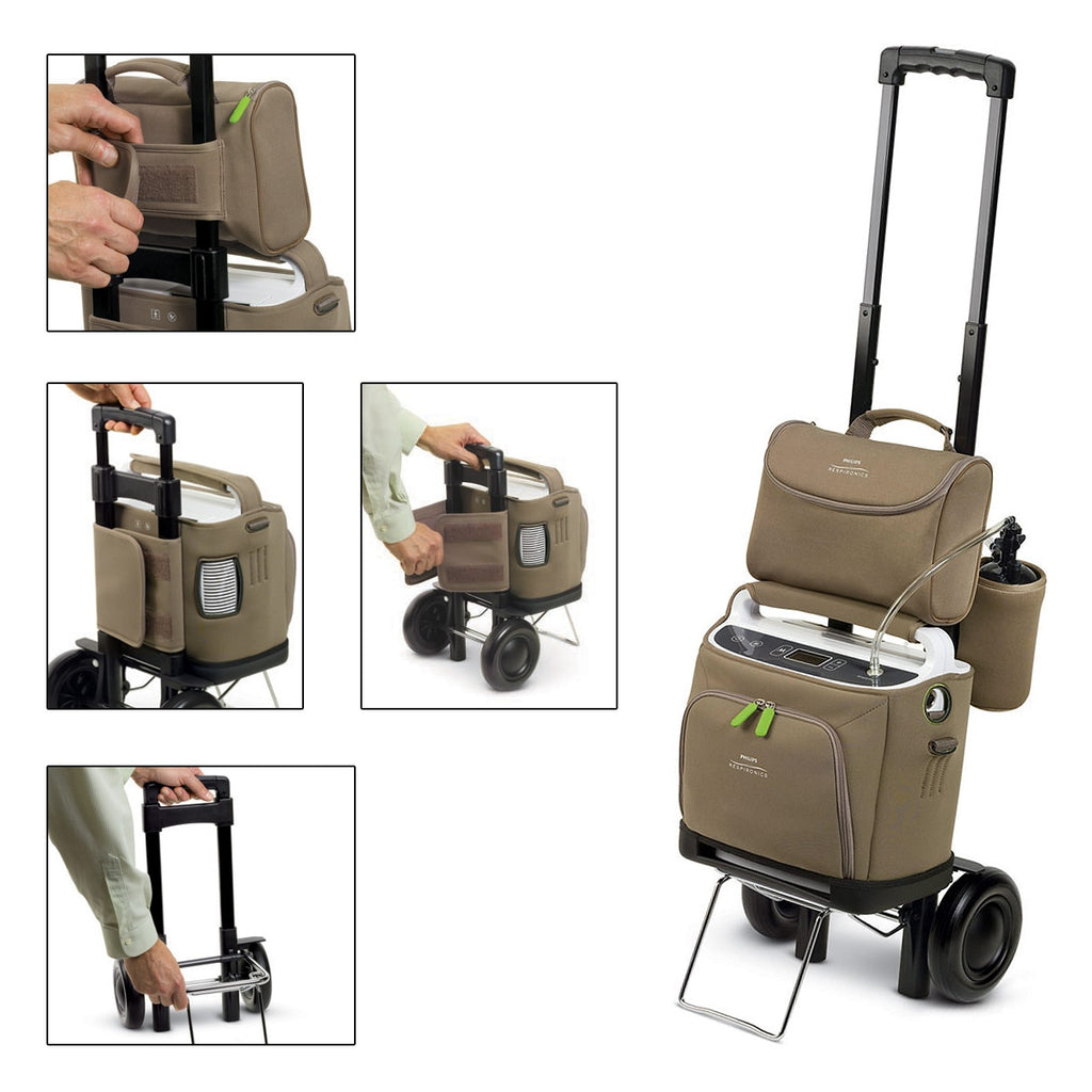 SimplyGo Oxygen Travel Cart set up and features 