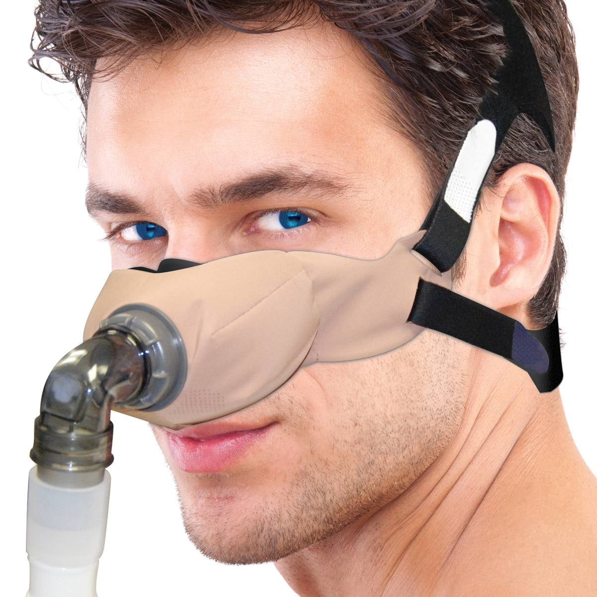 SleepWeaver Elan Soft Cloth Nasal CPAP/BiPAP Mask with Headgear