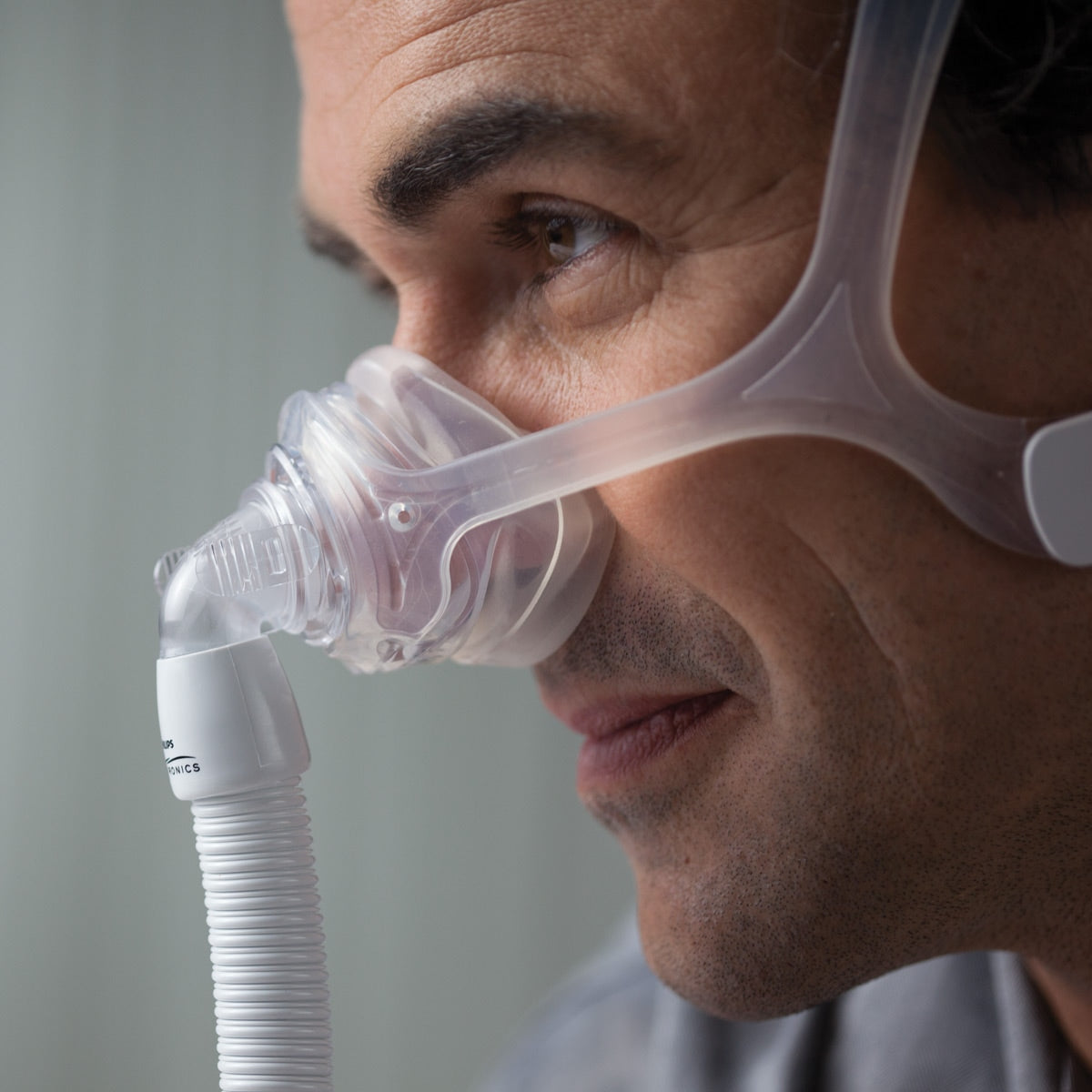 wisp cpap mask clear frame closeup view